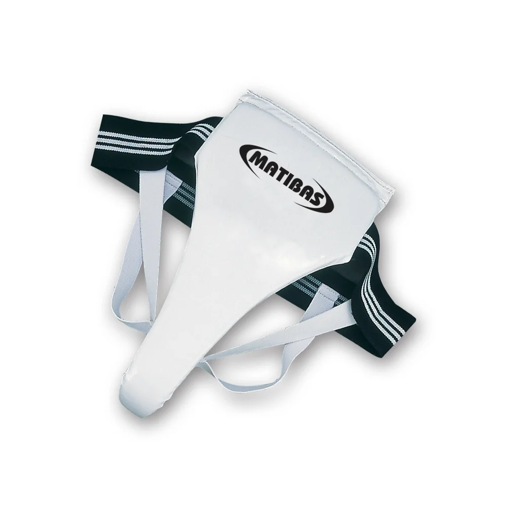 artificial leather ladies groin guard with inside plastic cup for secure groin protection during martial arts training