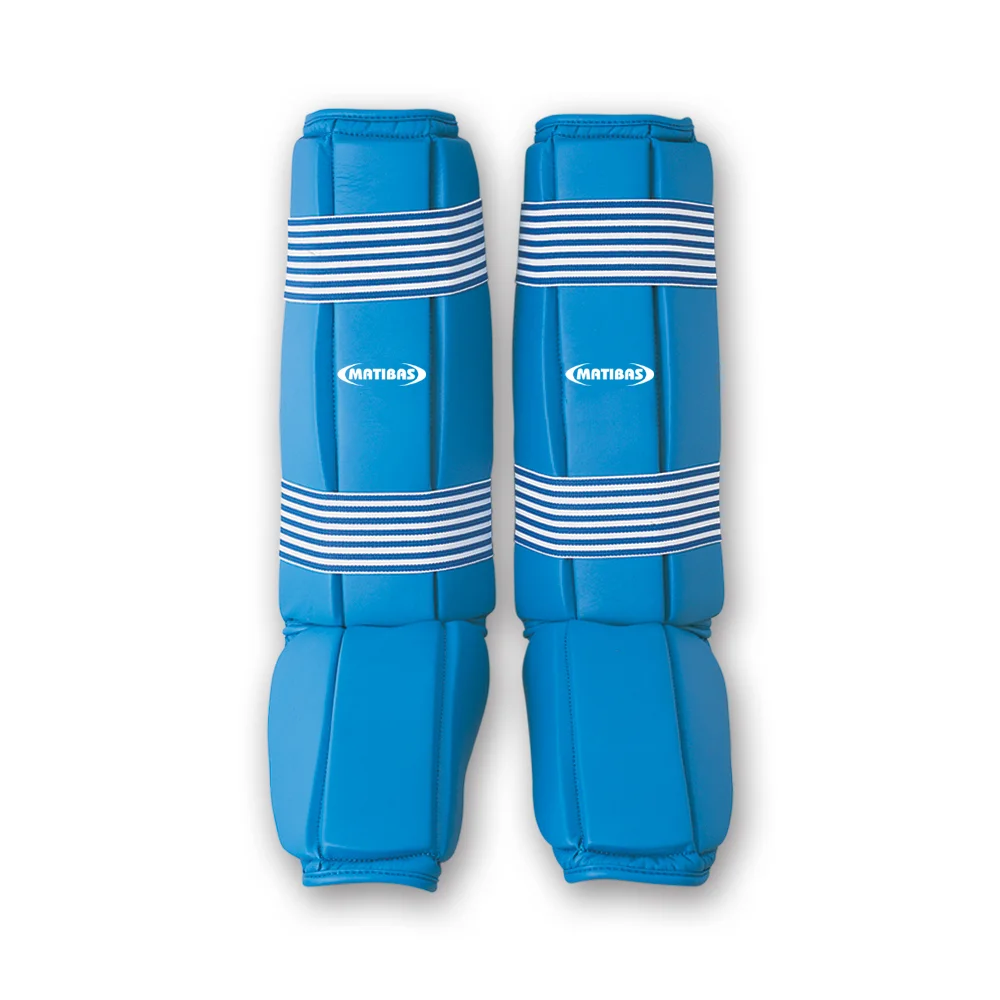art leather shin guards with moving foot instep protector for impact protection training