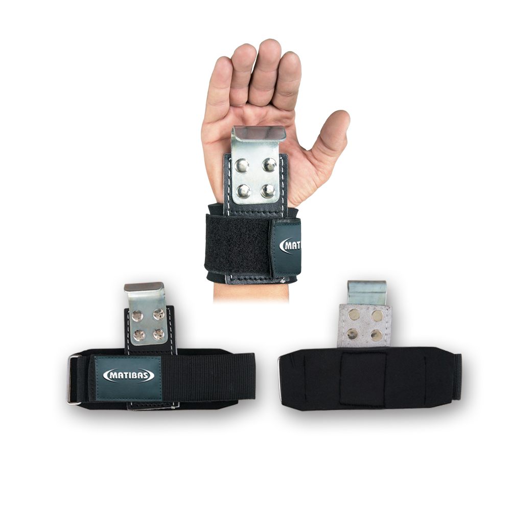 Premium leather wrist hooks designed for heavy pulling exercises.